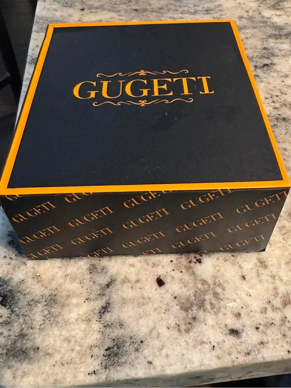GUGETI Black Adjustable Men's Belt with Silver Buckle NEW IN BOX